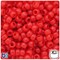 BeadTin Tomato Red Opaque 9mm Barrel Plastic Pony Beads (500pcs)